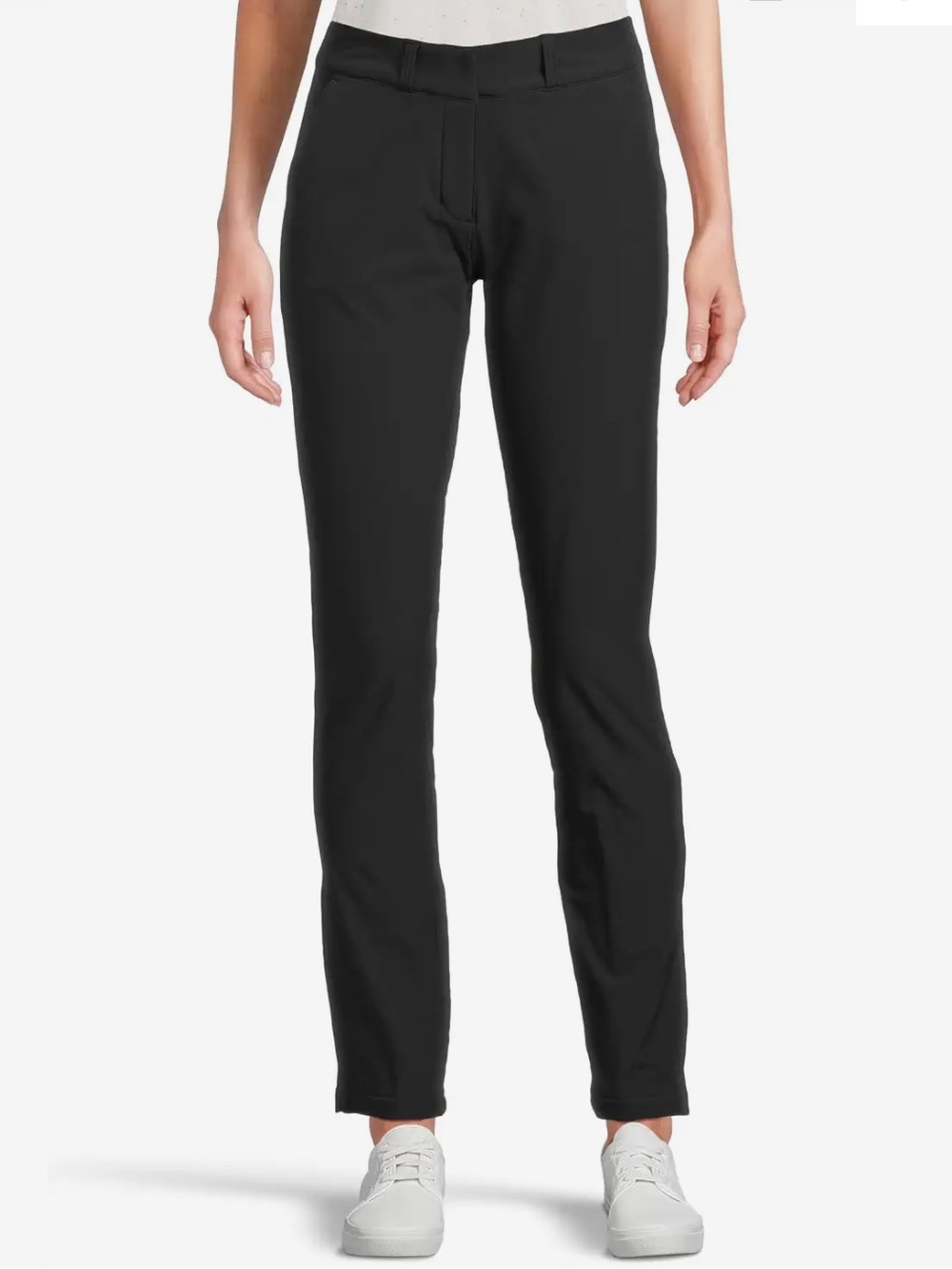 Adidas Cold Dry Fleece Lined Softshell Golf Pants Women's 2 Black Slim Straight